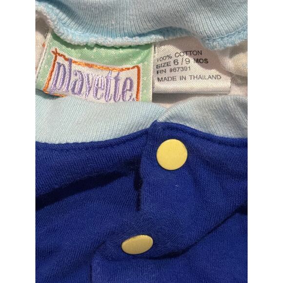 Vintage Playette One Piece Sleeper Baby Boy Size 6-9 Months - Picture 3 of 3